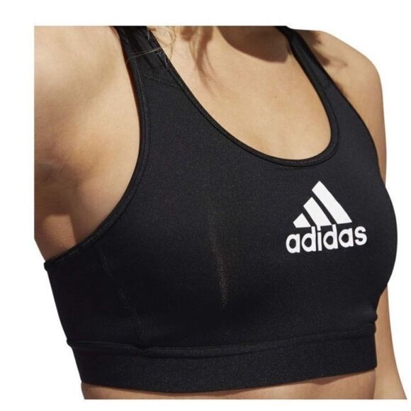 Adidas FJ7262 Don't Rest Alphaskin Women Black Polyester Padded Sports Bra (XS) - Picture 4 of 16